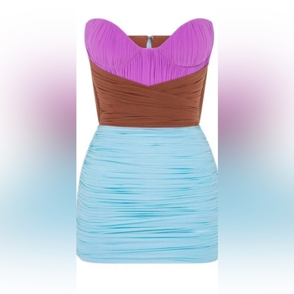 Alex Perry Dresses & Skirts - Alex Perry Stone Ruched Cup Wrap Mini Dress